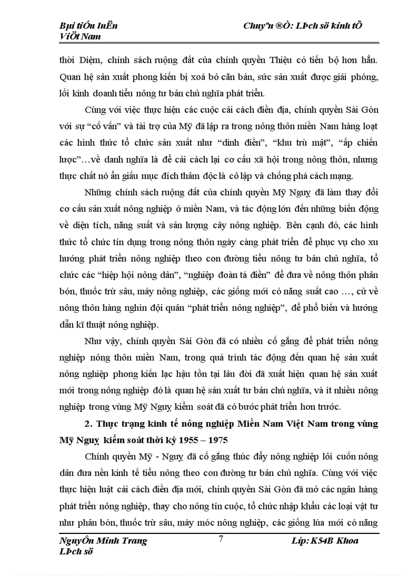 image for page Sự phát triển kinh tế nông nghiệp miền Nam Việt Nam trong vùng Mỹ Ngụy kiểm soát thời kỳ