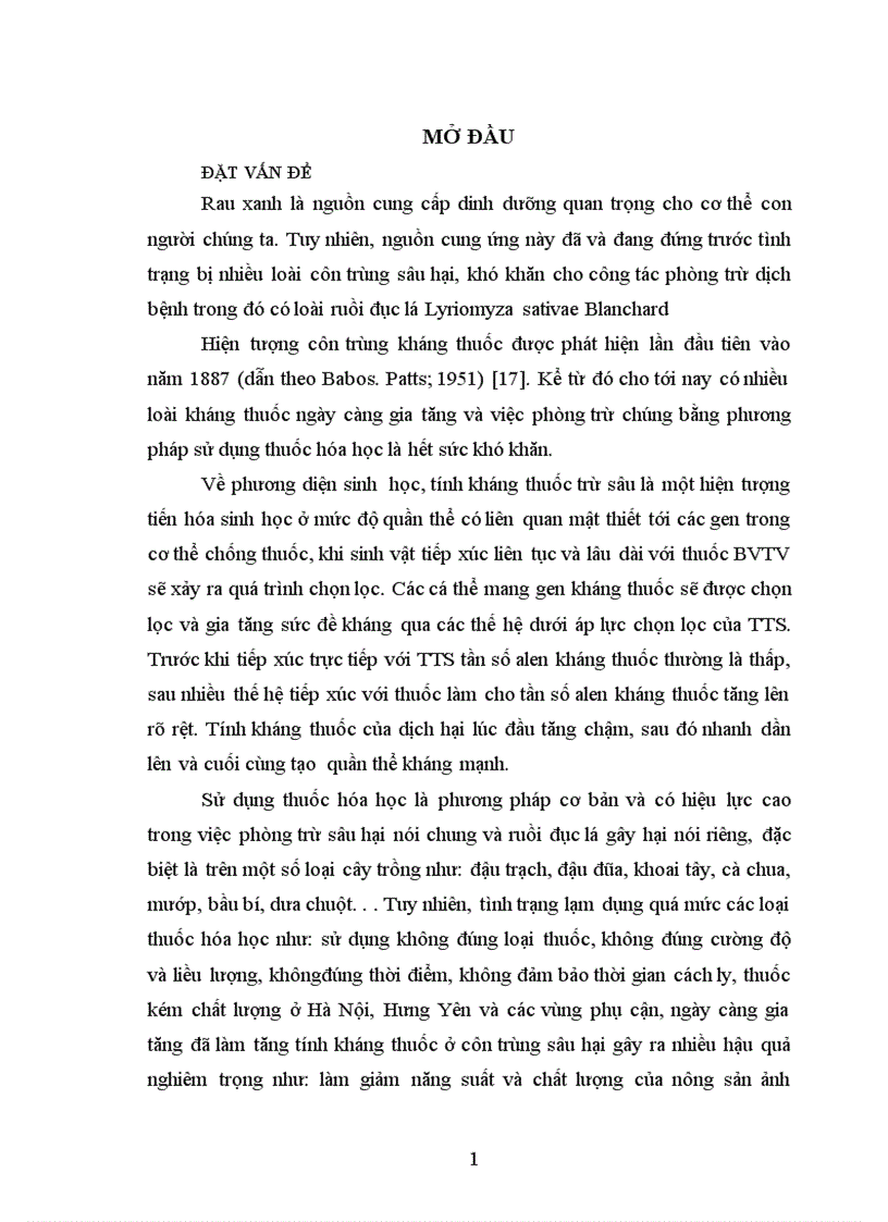 image for page Nghiên cứu tính mẫn cảm với một số thuốc trừ sâu của ấu trùng ruồi đục lá Lyriomyza sativae Blanchard ở một số quần thể Hưng Yên và Hà Nội