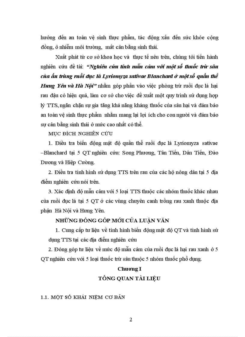 image for page Nghiên cứu tính mẫn cảm với một số thuốc trừ sâu của ấu trùng ruồi đục lá Lyriomyza sativae Blanchard ở một số quần thể Hưng Yên và Hà Nội