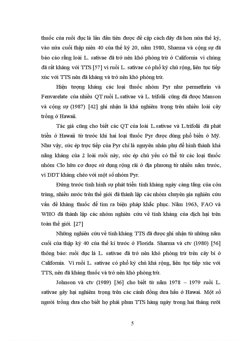 image for page Nghiên cứu tính mẫn cảm với một số thuốc trừ sâu của ấu trùng ruồi đục lá Lyriomyza sativae Blanchard ở một số quần thể Hưng Yên và Hà Nội