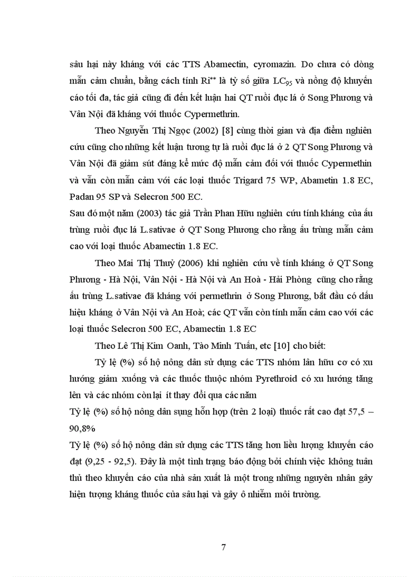 image for page Nghiên cứu tính mẫn cảm với một số thuốc trừ sâu của ấu trùng ruồi đục lá Lyriomyza sativae Blanchard ở một số quần thể Hưng Yên và Hà Nội