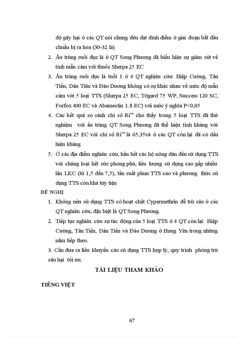 image for page Nghiên cứu tính mẫn cảm với một số thuốc trừ sâu của ấu trùng ruồi đục lá Lyriomyza sativae Blanchard ở một số quần thể Hưng Yên và Hà Nội