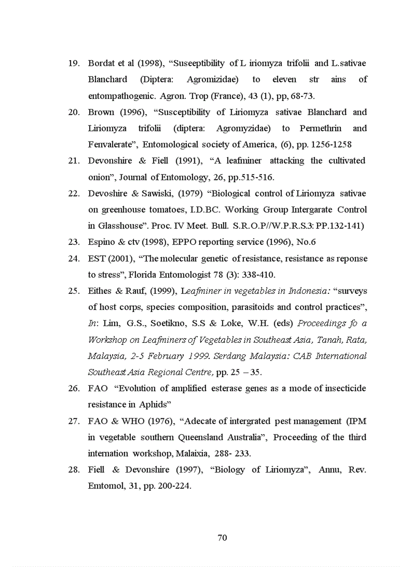 image for page Nghiên cứu tính mẫn cảm với một số thuốc trừ sâu của ấu trùng ruồi đục lá Lyriomyza sativae Blanchard ở một số quần thể Hưng Yên và Hà Nội