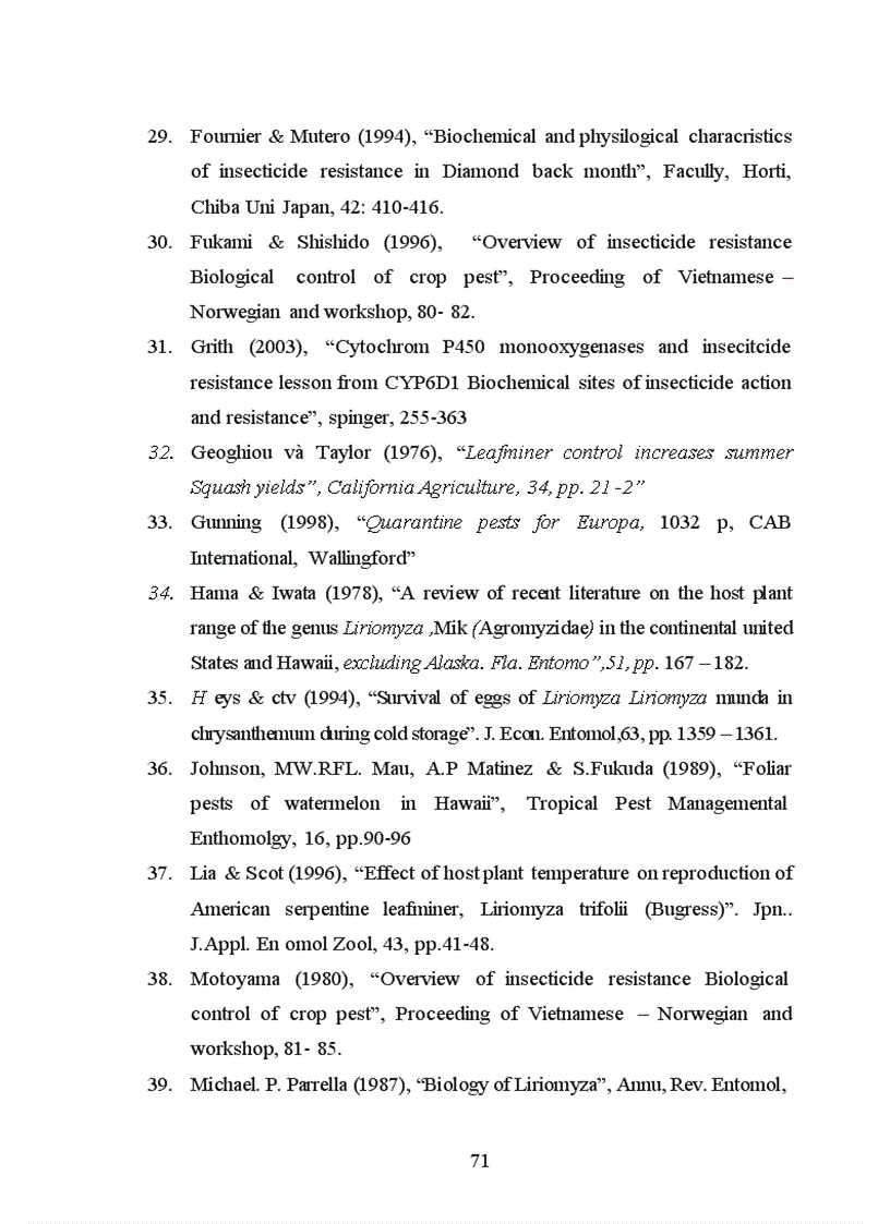 image for page Nghiên cứu tính mẫn cảm với một số thuốc trừ sâu của ấu trùng ruồi đục lá Lyriomyza sativae Blanchard ở một số quần thể Hưng Yên và Hà Nội