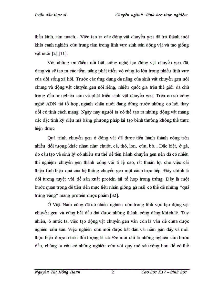 image for page Thử nghiệm chuyển gen GFP trên gà Gallus Gallus Domesticus sử dụng vector pT2 BH CVpf SB11 bằng phương pháp chuyển gen qua tinh trùng và vi tiêm vào phôi gà 0 giờ ấp 1