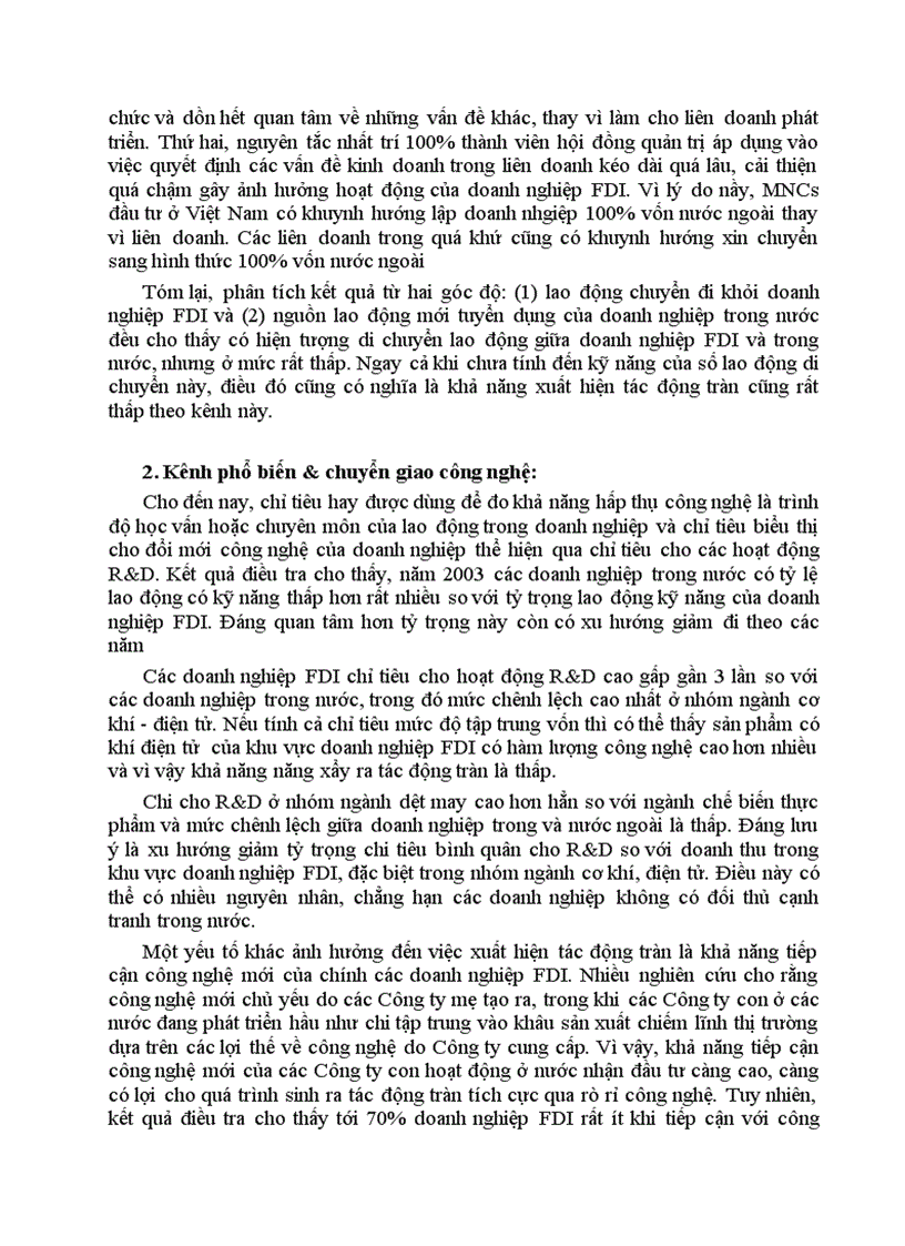 image for page Giải thích tác động tràn của FDI đến khu vực kinh tế trong nước 1