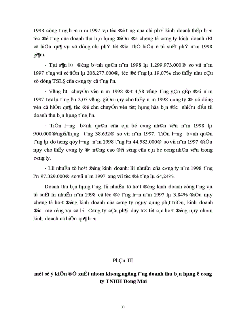 image for page Phân tích tình hình doanh thu bán hàng ở Công ty TNHH Bông Mai 1