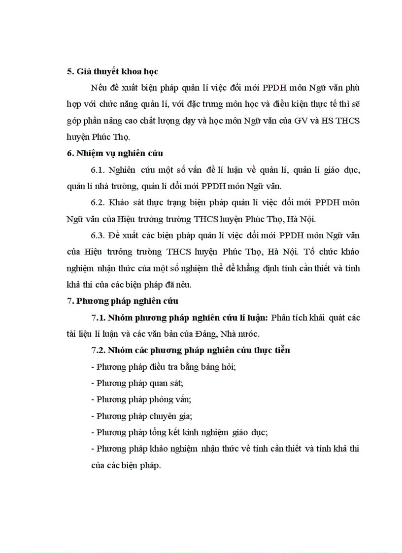 image for page Biện pháp quản lí việc đổi mới phương pháp dạy học môn Ngữ văn của Hiệu trưởng trường THCS huyện Phúc Thọ Hà Nội 1