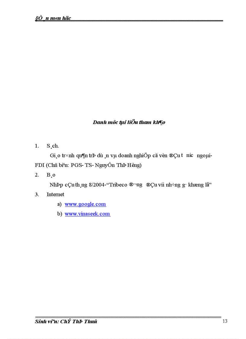 image for page Chiến lược kinh doanh của công ty cổ phần nước giải khát Sài Gòn tribeco