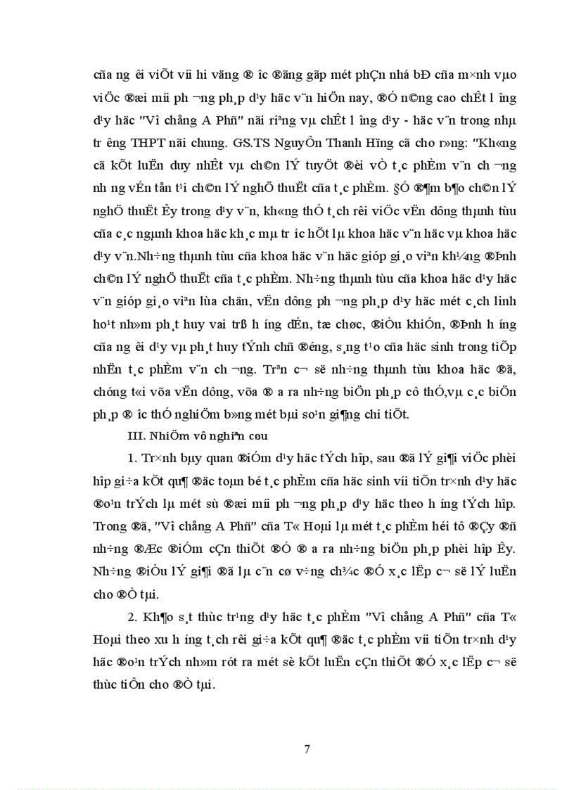 image for page Những biện pháp phối hợp giữa kết quả đọc truyện Vợ chồng A Phủ của học sinh với tiến trình dạy học đoạn trích