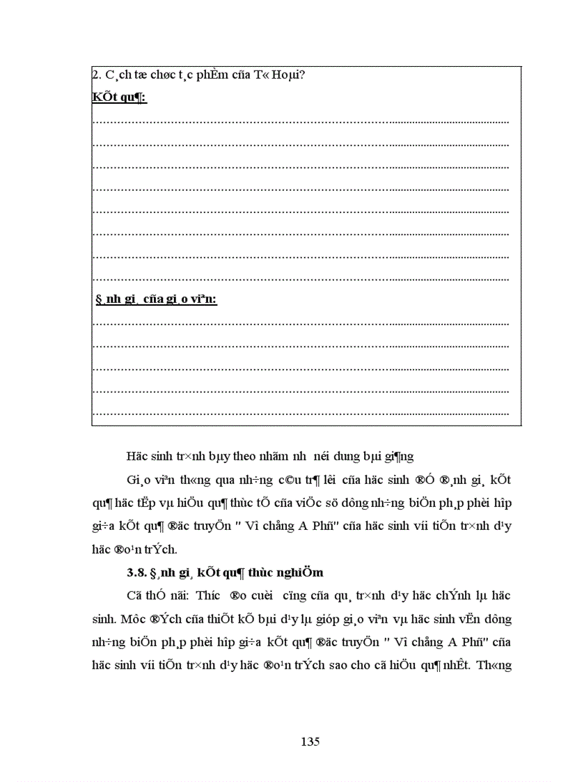 image for page Những biện pháp phối hợp giữa kết quả đọc truyện Vợ chồng A Phủ của học sinh với tiến trình dạy học đoạn trích