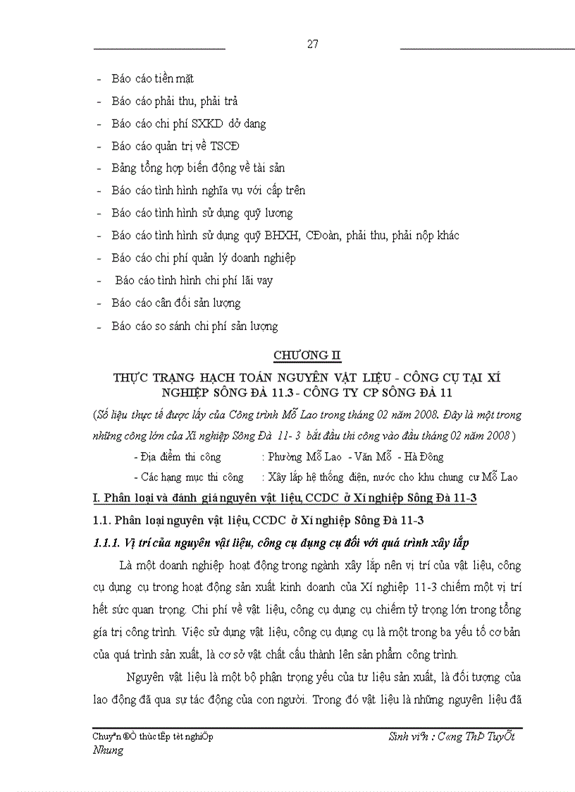 image for page Hoàn thiện hạch toán nguyên vật liệu công cụ dụng cụ tại Xí nghiệp Sông Đà 11 3 1