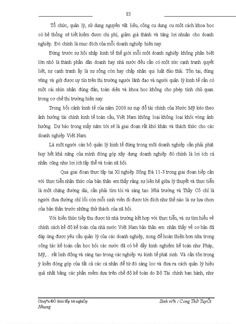 image for page Hoàn thiện hạch toán nguyên vật liệu công cụ dụng cụ tại Xí nghiệp Sông Đà 11 3 1