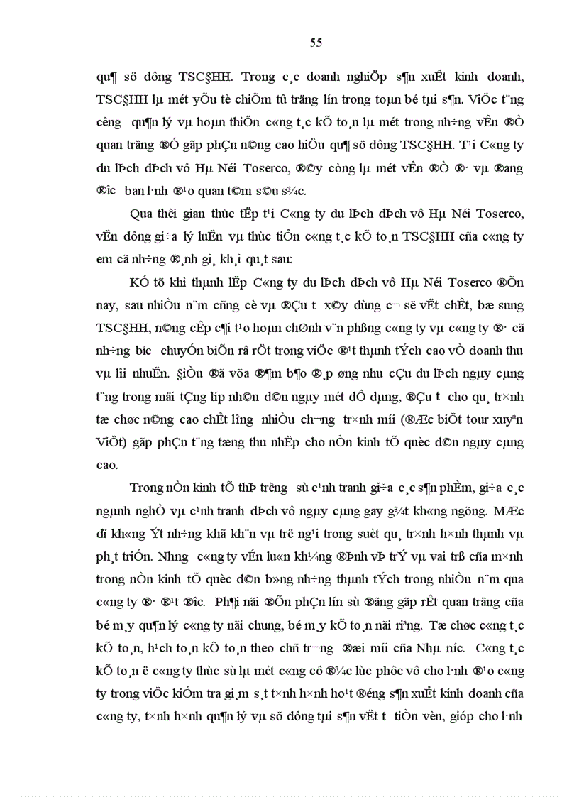 image for page Hạch toán TSCĐHH tại công ty du lịch dịch vụ Hà Nội Toserco 1