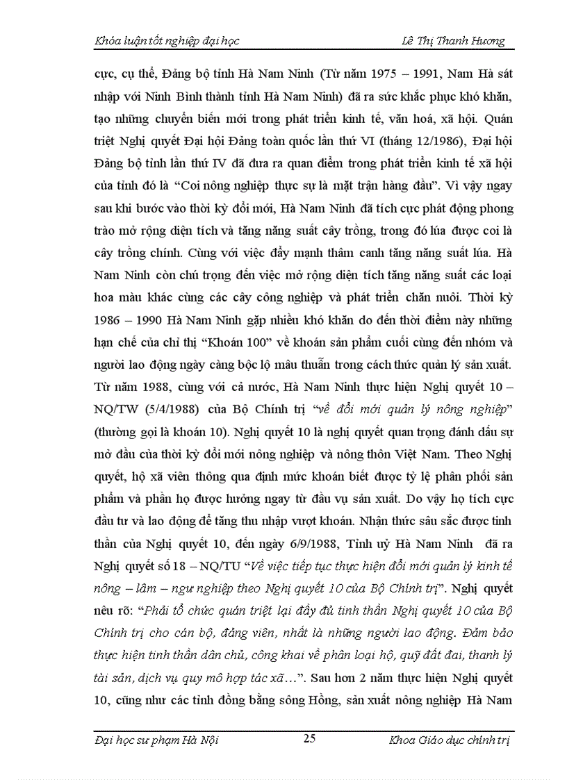 image for page Đảng bộ tỉnh Nam Định lãnh đạo phát triển nông nghiệp giai đoạn 1997 2008