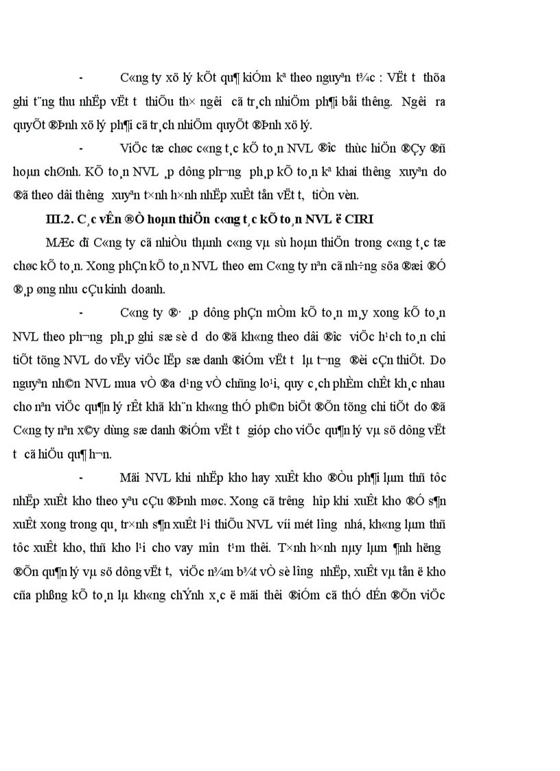 image for page Tổ chức công tác kế toán nguyên vật liệu tại công ty Quan hệ Quốc tế đầu tư sản xuất