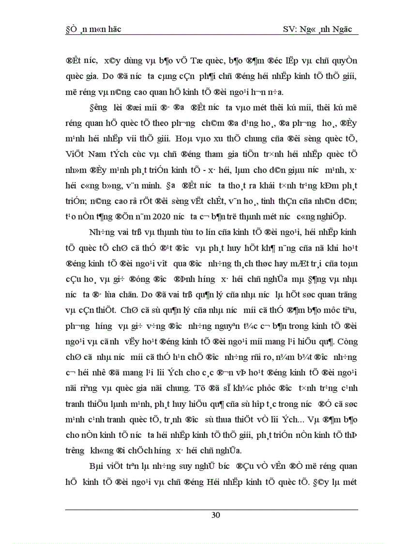 image for page Thực trạng và giải pháp cơ bản để phát triển và nâng cao hiệu quả kinh tế đối ngoại ở việt nam từ nay đến 2020