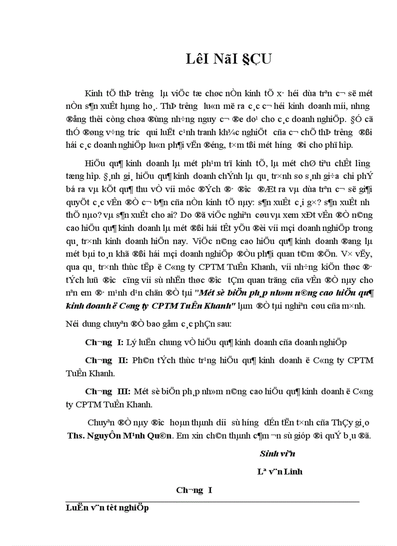 image for page Một số biện pháp nhằm nâng cao hiệu quả kinh doanh ở Công ty CPTM Tuấn Khanh 1