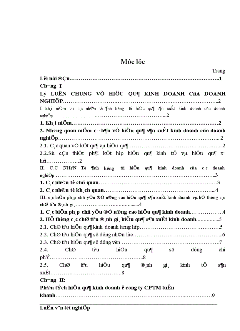 image for page Một số biện pháp nhằm nâng cao hiệu quả kinh doanh ở Công ty CPTM Tuấn Khanh 1