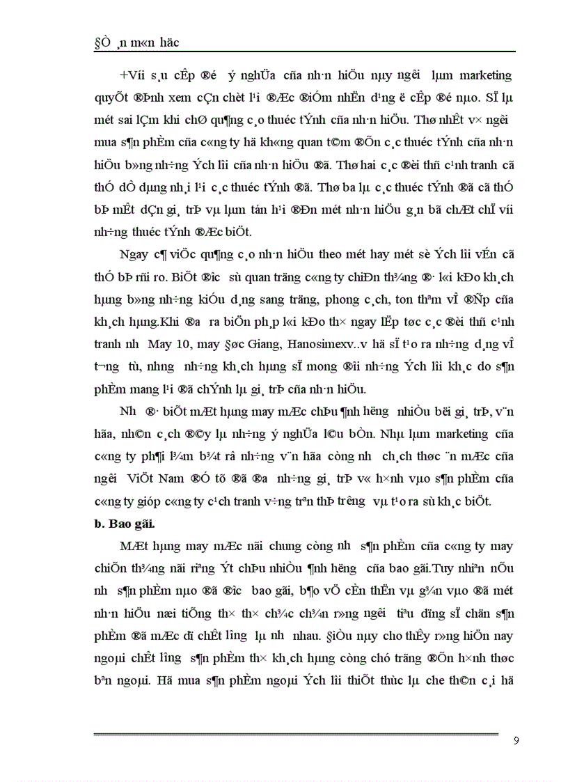 image for page Sản phẩm dệt may xét từ góc độ marketing và các giải pháp về sản phẩm trong hoạt động marketing của công ty may chiến thắng 1