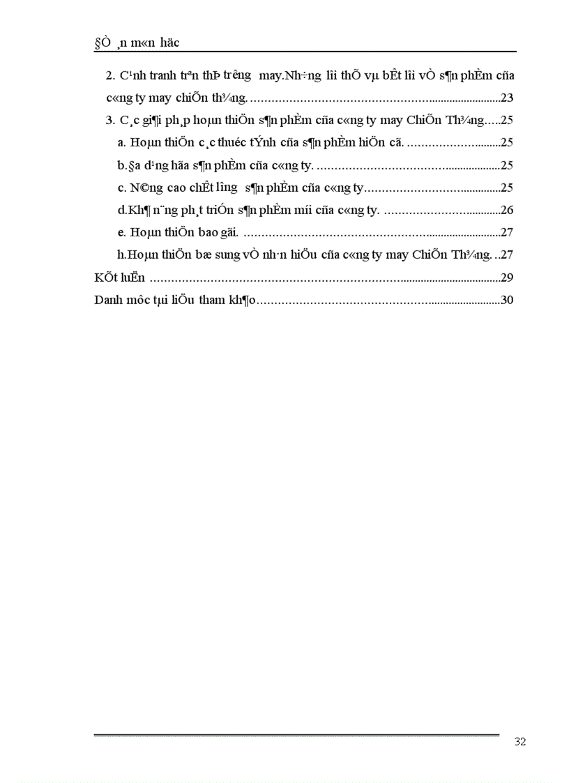 image for page Sản phẩm dệt may xét từ góc độ marketing và các giải pháp về sản phẩm trong hoạt động marketing của công ty may chiến thắng 1