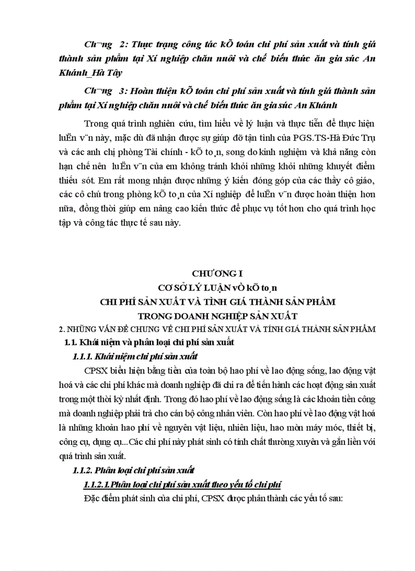 image for page Kế toán chi phớ sản xuất và tớnh giỏ thành sản phẩm tại X ớ nghiệp chăn nuụi và chế biến thức ăn gia sỳc An Khỏnh Hà Tõy 1