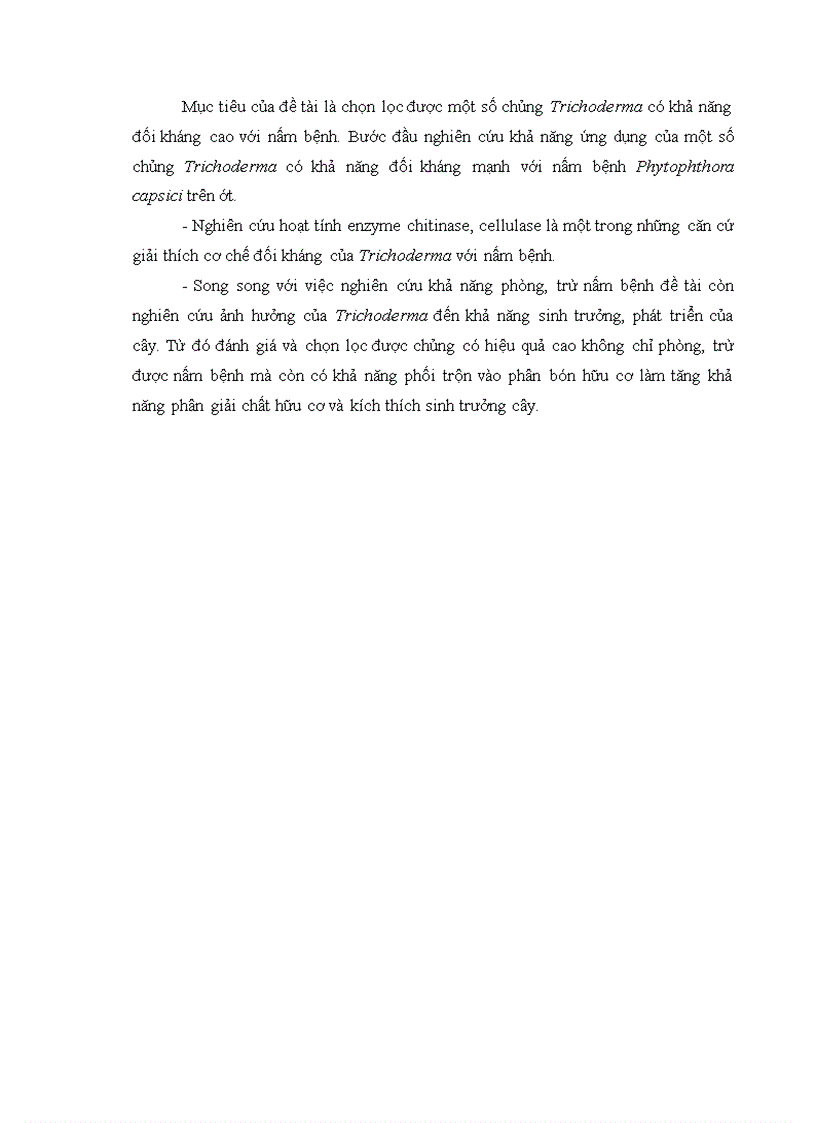 image for page Nghiên cứu khả năng đối kháng và tiềm năng ứng dụng của một số chủng Trichoderma phân lập từ RNM trên một số nấm bệnh thực vật