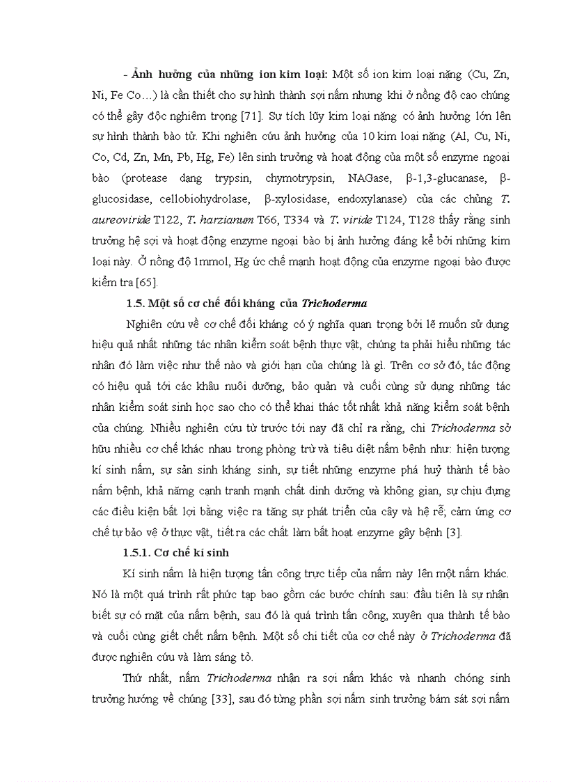 image for page Nghiên cứu khả năng đối kháng và tiềm năng ứng dụng của một số chủng Trichoderma phân lập từ RNM trên một số nấm bệnh thực vật