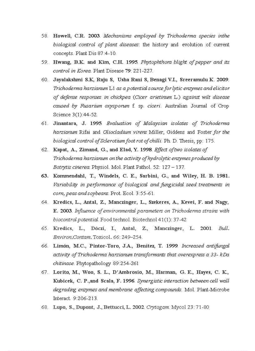 image for page Nghiên cứu khả năng đối kháng và tiềm năng ứng dụng của một số chủng Trichoderma phân lập từ RNM trên một số nấm bệnh thực vật