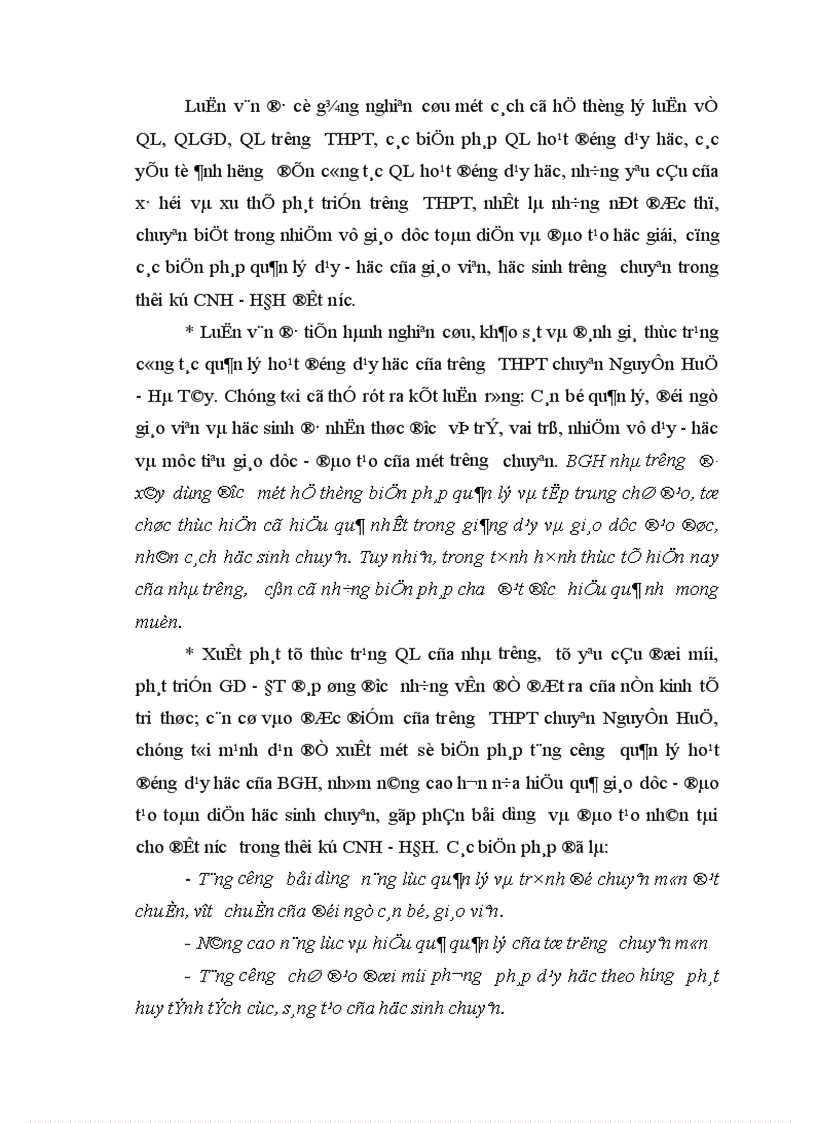 image for page Biện pháp tăng cường quản lý hoạt động dạy học ở trường THPT chuyên Nguyễn Huệ tỉnh Hà Tây 1
