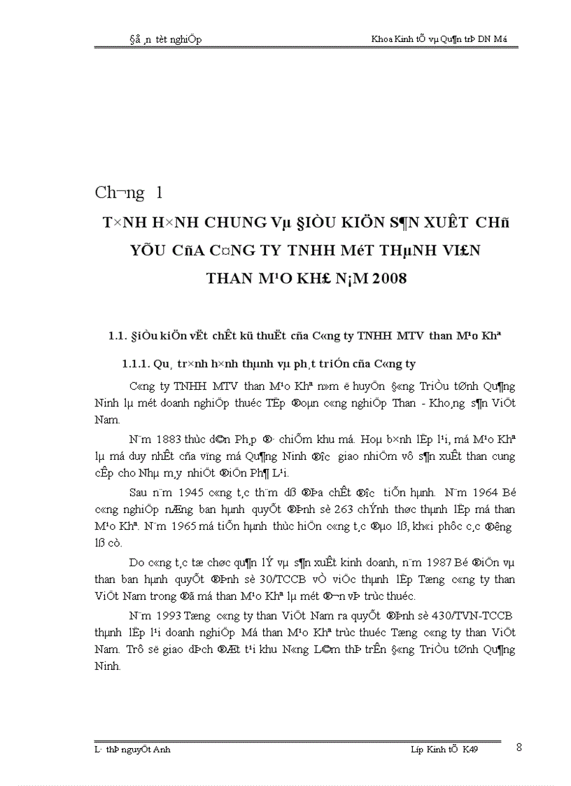 Phân tích tình hình tài chính của Công ty TNHH MTV than Mạo Khê giai đoạn 2004 2008 1