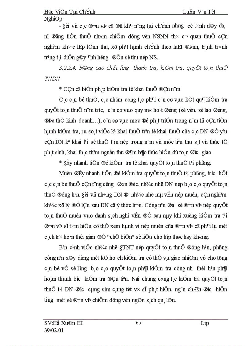 image for page Giải pháp nâng cao hiệu quả quản lý thu thuế TNDN đối với các DNNN TN tại cục thuế Hà Nội