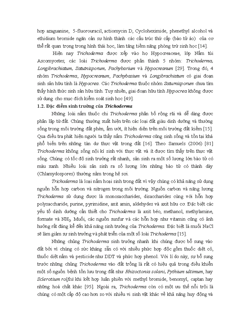 image for page Nghiên cứu khả năng đối kháng và tiềm năng ứng dụng của một số chủng Trichoderma phân lập từ RNM trên một số nấm bệnh thực vật