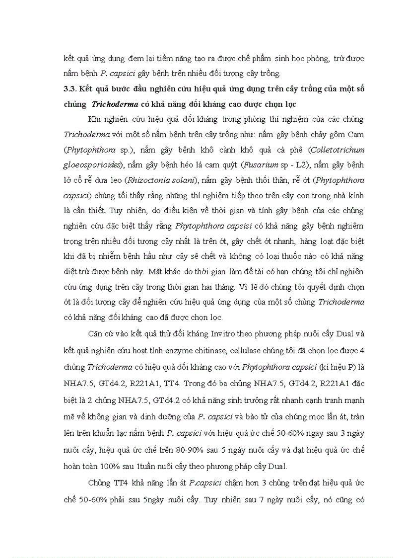 image for page Nghiên cứu khả năng đối kháng và tiềm năng ứng dụng của một số chủng Trichoderma phân lập từ RNM trên một số nấm bệnh thực vật