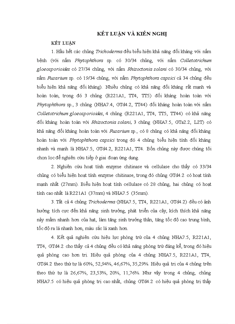 image for page Nghiên cứu khả năng đối kháng và tiềm năng ứng dụng của một số chủng Trichoderma phân lập từ RNM trên một số nấm bệnh thực vật