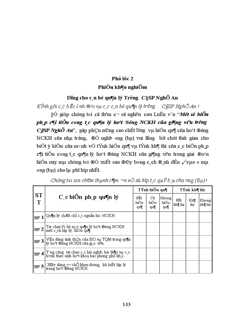 image for page Một số biện pháp cải tiến công tác quản lý hoạt động NCKH của giảng viên trường CĐSP Nghệ An 1