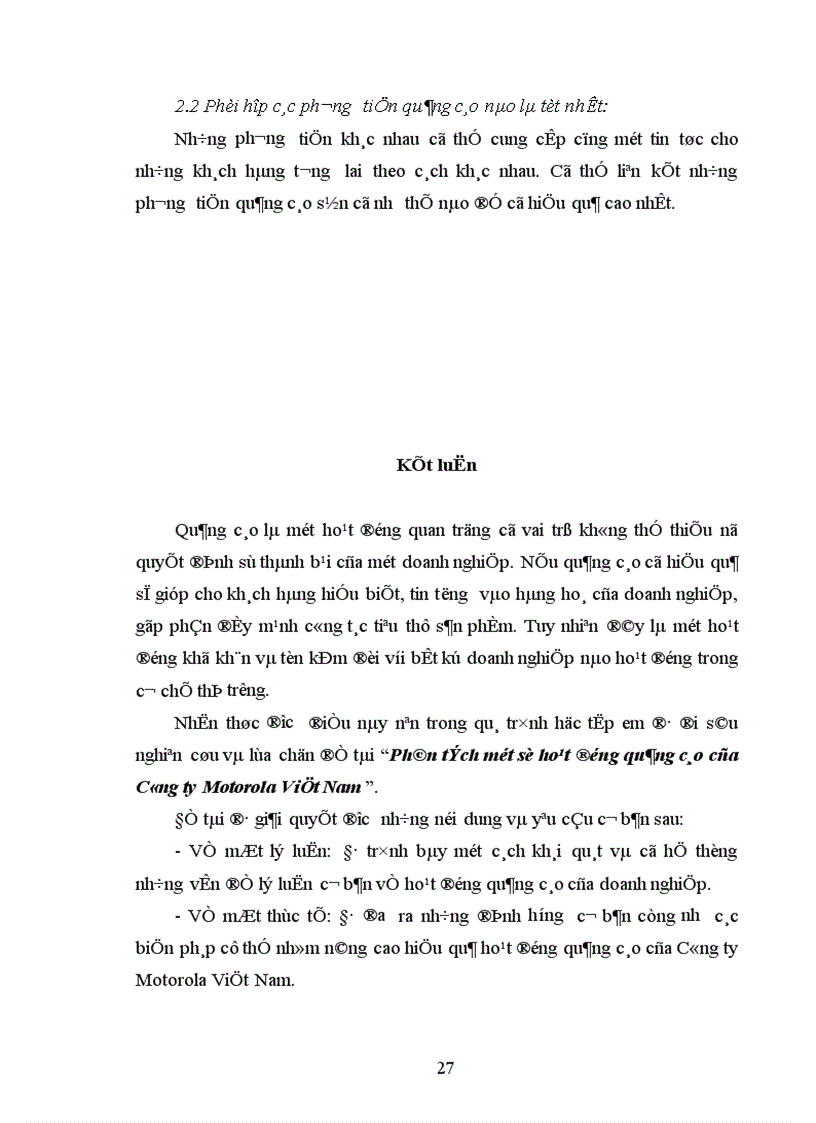 image for page Phân tích một số hoạt động quảng cáo của Công ty Motorola Việt Nam 1