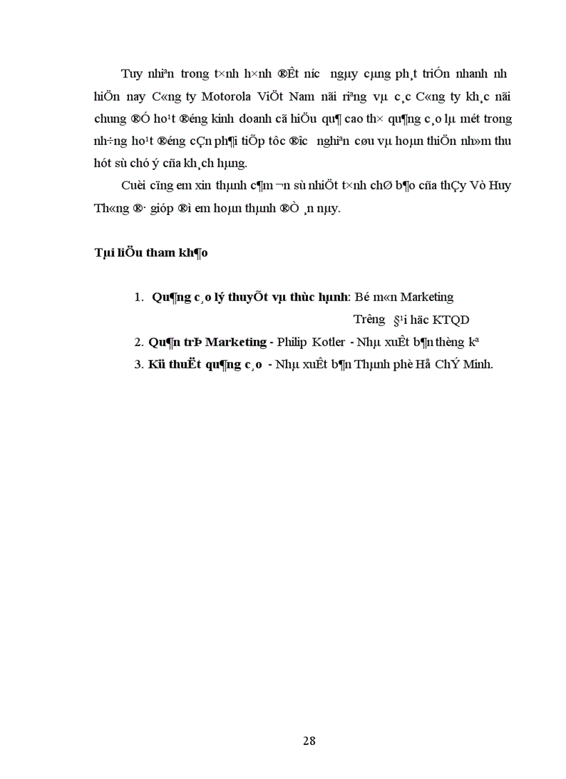 image for page Phân tích một số hoạt động quảng cáo của Công ty Motorola Việt Nam 1