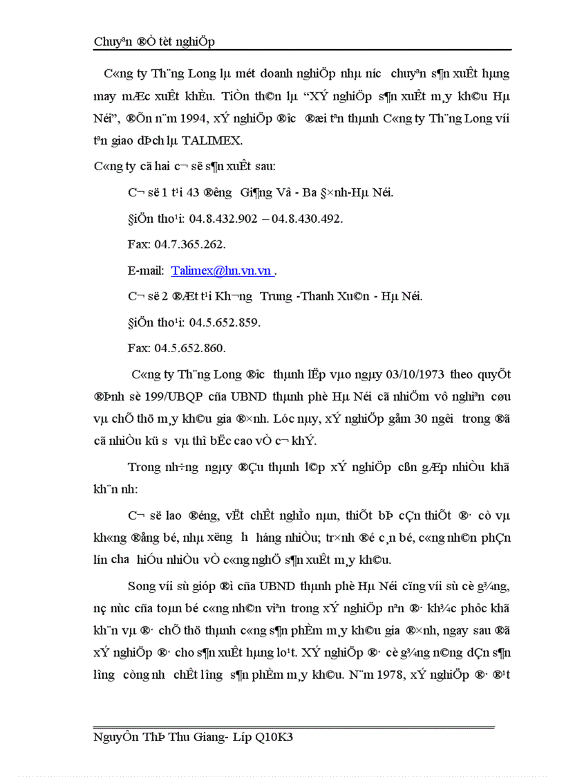 image for page Hoàn thiện công tác kế toán nguyên vật liệu tại Công ty Thăng Long TALIMEX 1