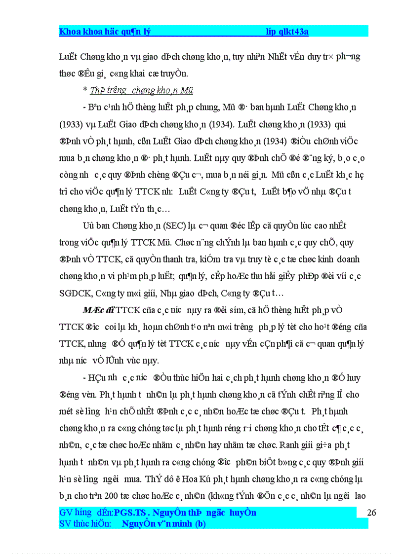 image for page Quản lý của Nhà nước đối với các Công ty phát hành Chứng khoán ở Việt Nam