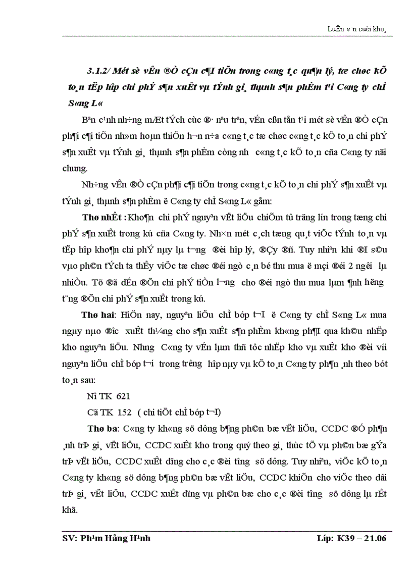 image for page Tổ chức công tác kế toán tập hợp chi phi sản xuất và tính giá thành sản phẩm ở công ty chè Sông Lô Tuyên Quang