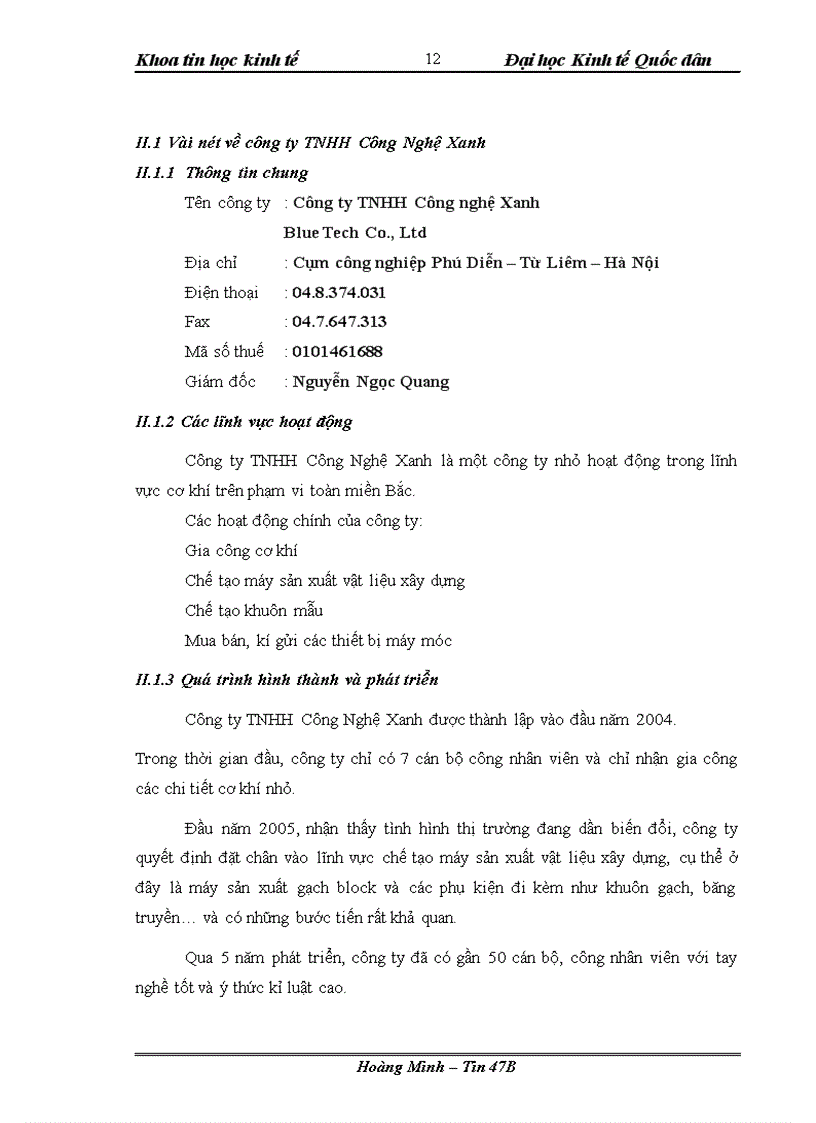 image for page Xây dựng phần mềm quản lý kho của công ty TNHH Công nghệ Xanh