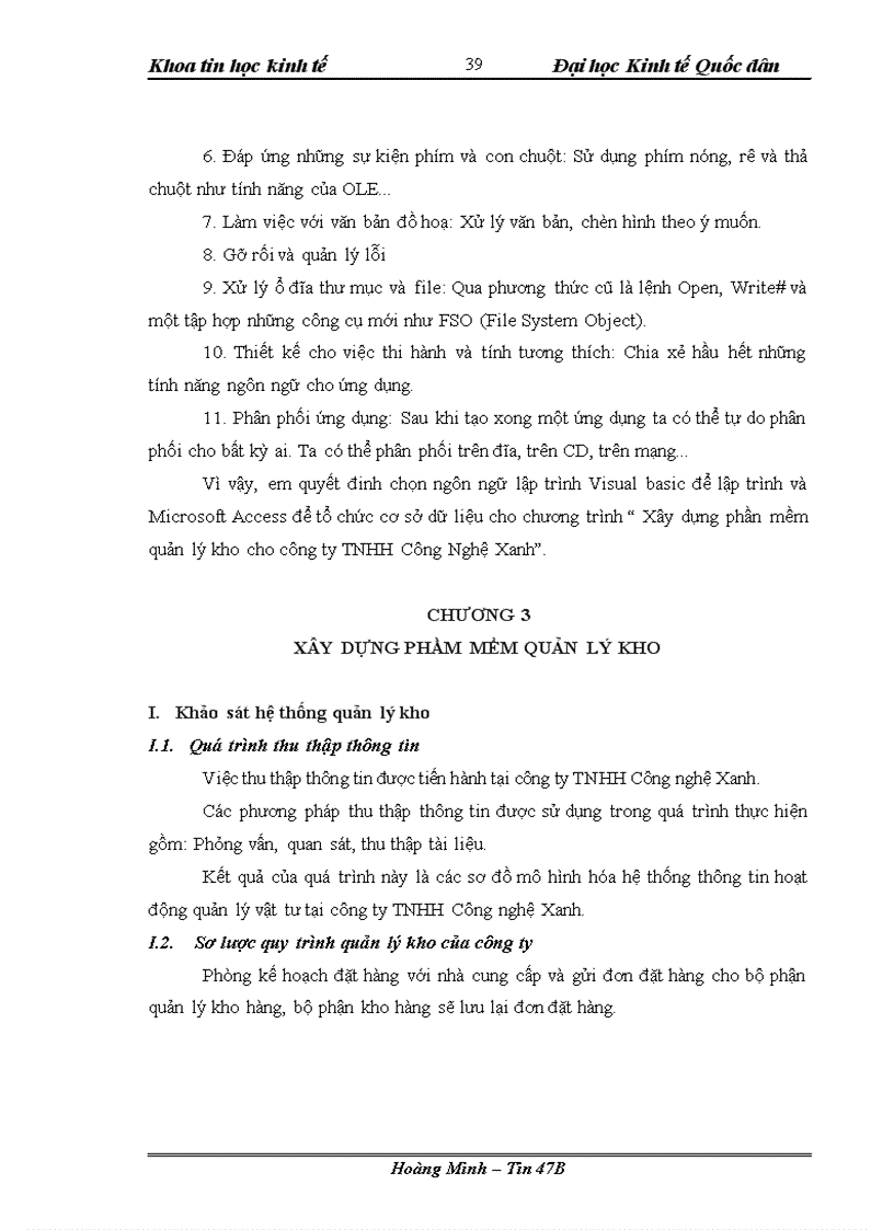 image for page Xây dựng phần mềm quản lý kho của công ty TNHH Công nghệ Xanh