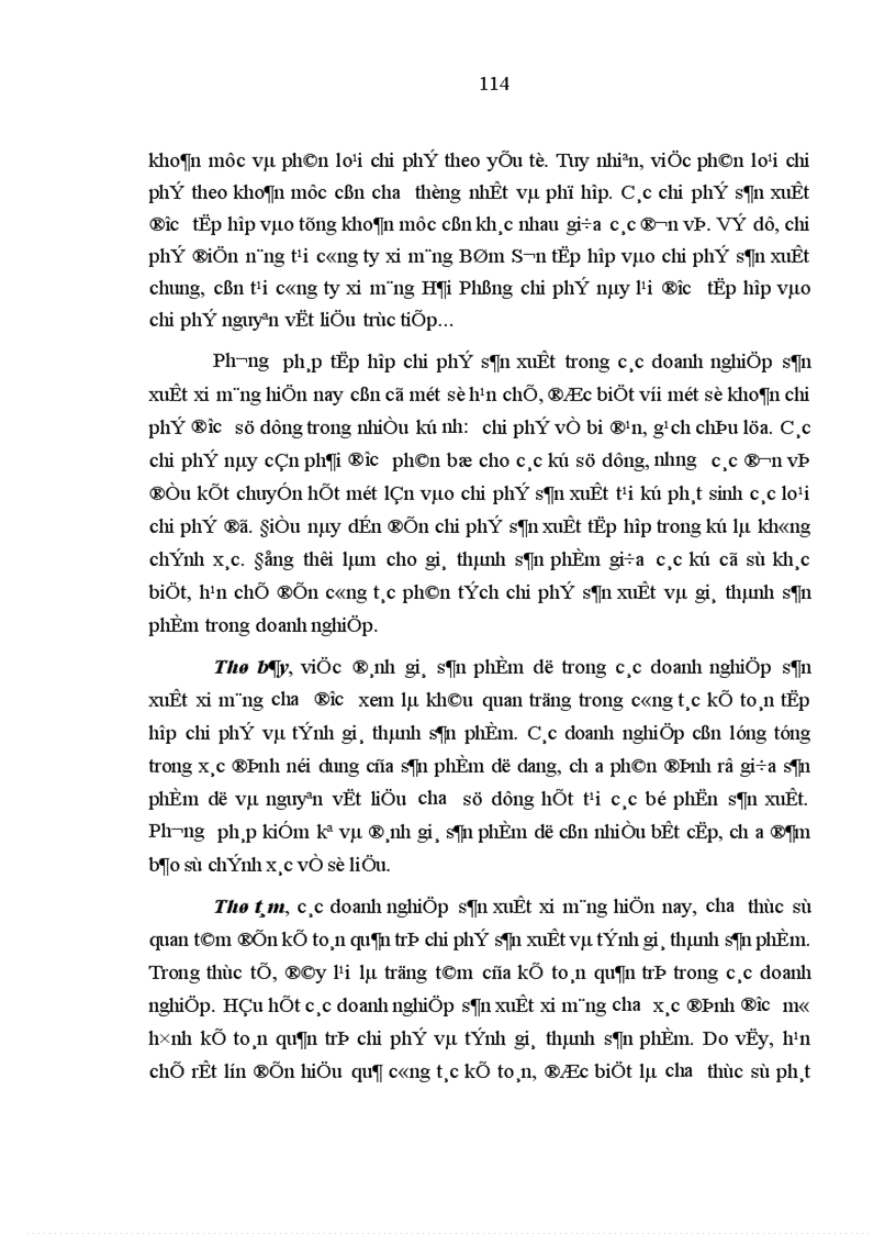 image for page Hoàn thiện công tác kế toán chi phí sản xuất và tính giá thành sản phẩm xi măng trong các doanh nghiệp nhà nước