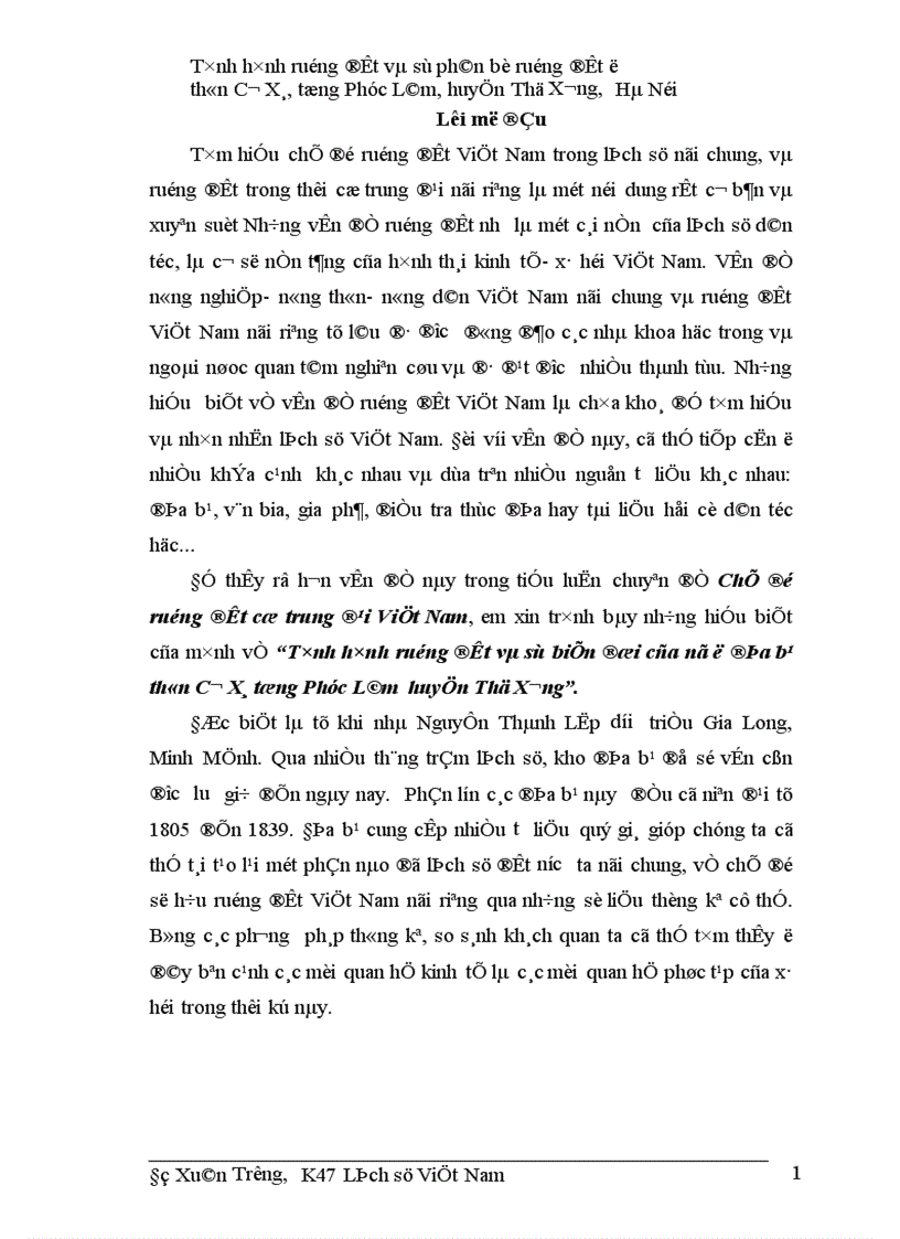 image for page Tình hình ruộng đất và sự phân bố ruộng đất ở thôn Cơ Xá tổng Phúc Lâm huyện Thọ Xương Hà Nội