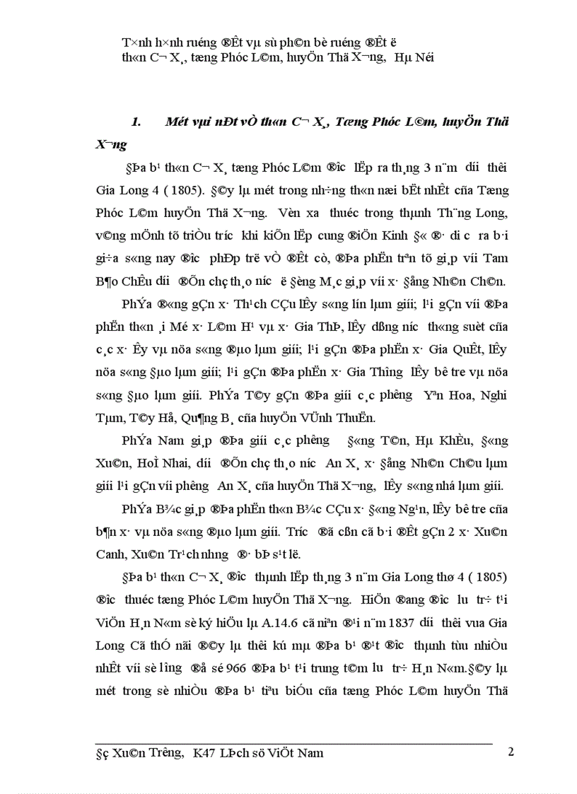 image for page Tình hình ruộng đất và sự phân bố ruộng đất ở thôn Cơ Xá tổng Phúc Lâm huyện Thọ Xương Hà Nội