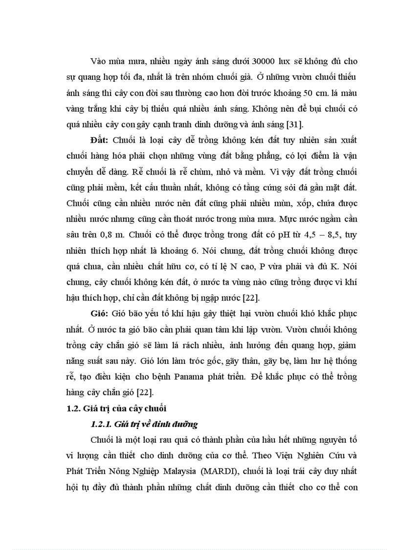 image for page Nghiên cứu động thái một số chỉ tiêu sinh lý hoá sinh theo tiến trình sinh trưởng phát triển của quả chuối tây tại huyện Thanh Trì Hà Nội 1