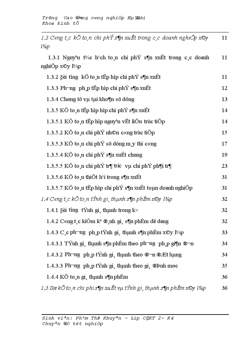 image for page Hoàn thiện công tác kế toán tập hợp chi phí sản xuất và tính giá thành sản phẩm xây lắp tại Xí nghiệp xây lắp H36 Công ty xây lắp hoá chất 1