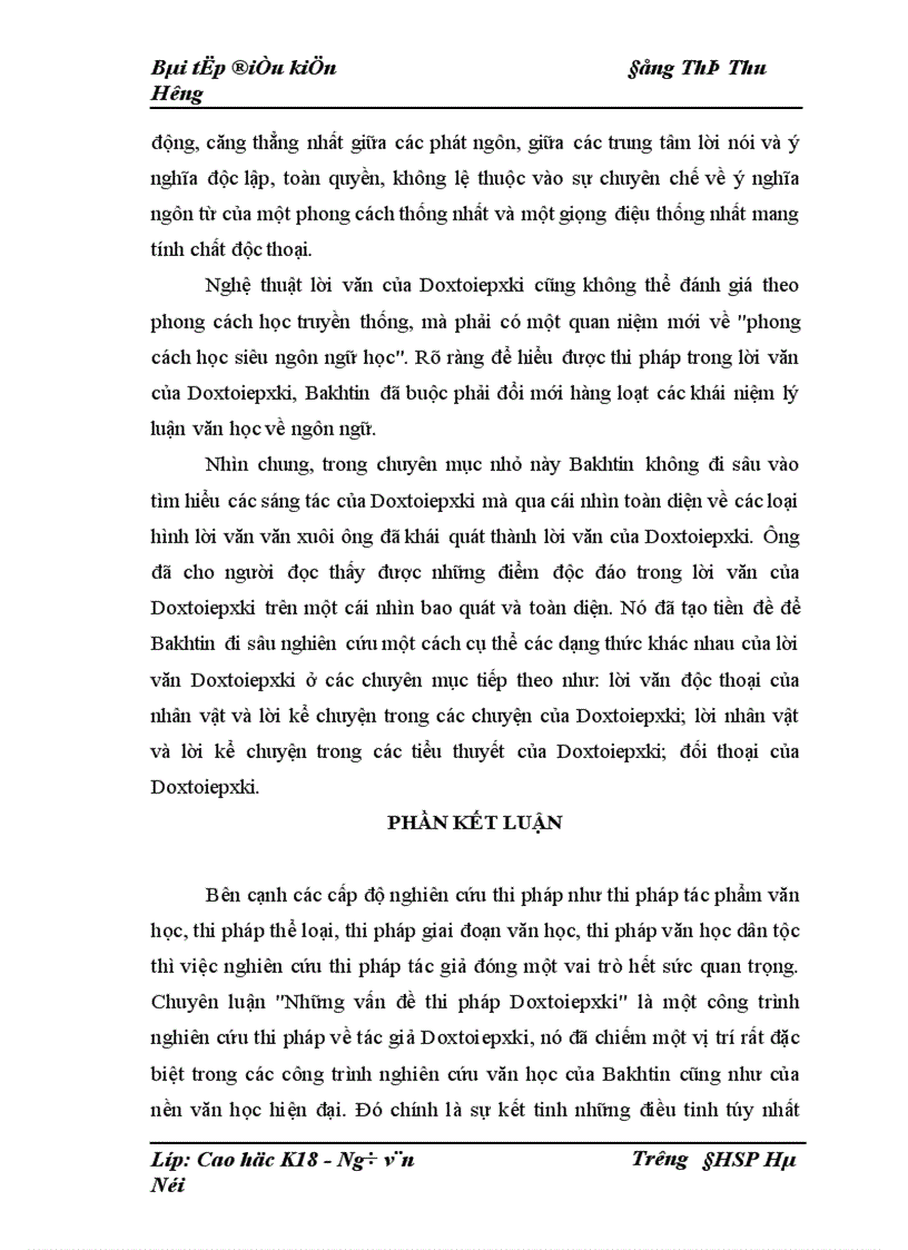 image for page Tiểu thuyết đa thanh của Doxtoiepxki và việc lý giải nó trong phê bình văn học