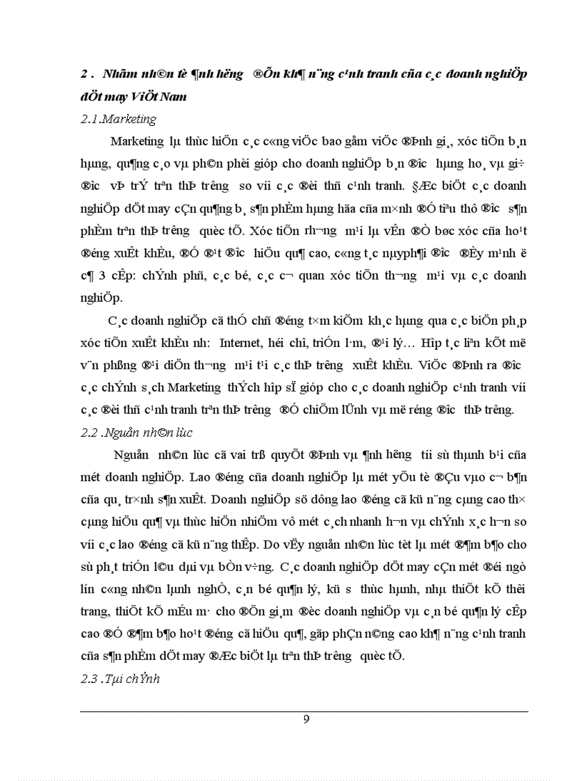 image for page Giải pháp nhằm nâng cao khả năng cạnh tranh của hàng dệt may Việt Nam trên thị trường quốc tế 1